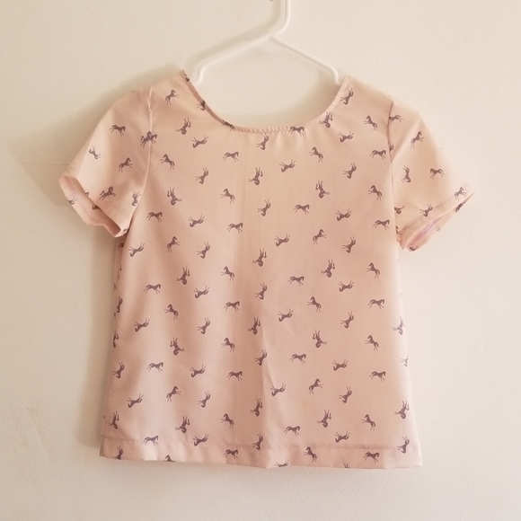 Anthropologie Tops - Horse patterned open back top